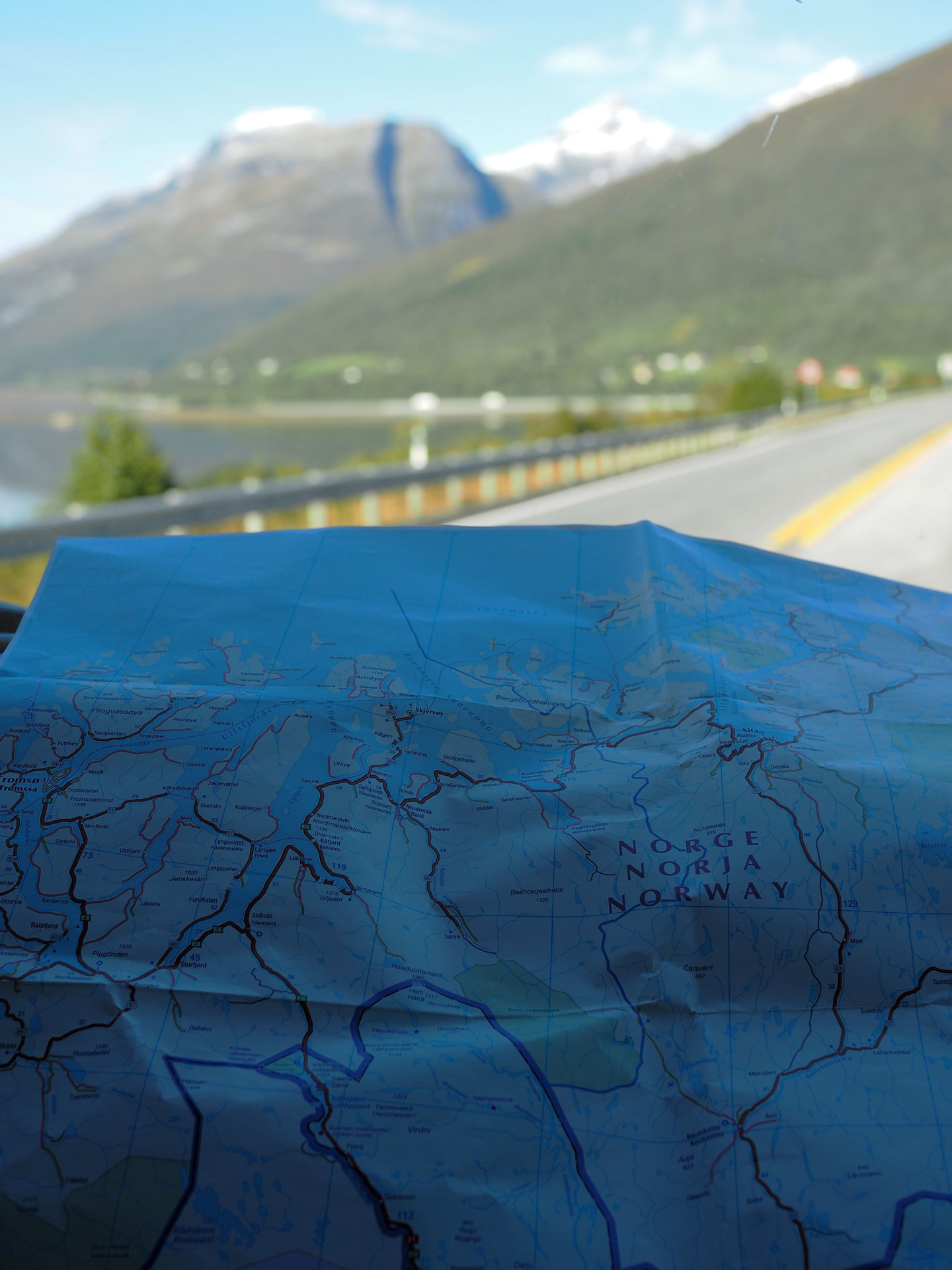 Kartta - Road trip pohjoiseen
